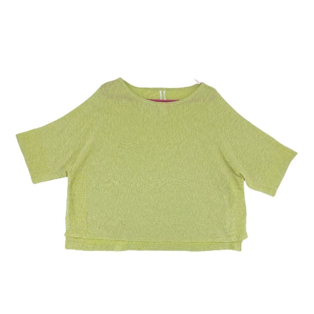 Anthropologie XS Lime Green Oversized Boxy Top